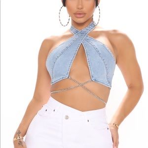 Jean cross top
